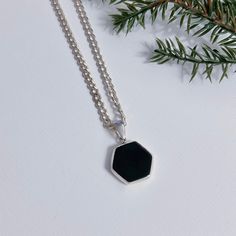 Hexagon black onyx gemstone necklace,  minimalist sytle necklace, men jewelry Necklace circumference, 20 inçhes The product will be sent within a gift bag Sending me requests and suggestions, please feel free to convo For other inquiries, please visit the shop policies Thank you for visiting our shop İnstagram: sevimsdesign Men Jewelry Necklace, Boutique Instagram, Necklace Men, Black Onyx Necklace, Hexagon Design, Boss Gift, Mens Jewelry Necklace, Onyx Necklace, Men Jewelry