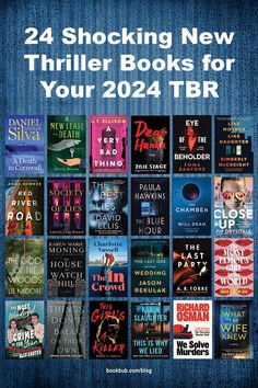 the book cover for 24 shocking new thriller books for your 2054 tbr