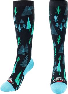 Combining warmth  fit and performance  the women's Hot Chillys Fiesta Trees Mid Volume ski socks are powered by superior wicking technology to keep your feet warm and comfortable in any climate. Ski Socks Woman, Black Outdoor Winter Socks, Hiking Socks Smartwool, Non-slip Comfortable Outdoor Socks, Womens Snowboard, Climbing Clothes, Ski Socks, Beach Sunglasses, Training Gear