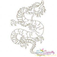 a drawing of a dragon on a white background