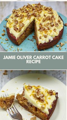 Jamie Oliver Carrot Cake is made with gluten-free self-raising flour, carrots, eggs, brown sugar, sunflower oil, ginger, cinnamon, apple, , orange zest and juice, sultanas, and walnuts. This easy Jamie Oliver’s Carrot Cake recipe creates a delicious dessert that takes about 1 hour to prepare and can serve up to 8 people. Carrot Cake Desserts, Best Carrot Cake, Jamie Oliver Recipes, Cinnamon Apple, Carrot Cake Recipe, Orange Zest, Gluten Free Flour, Jamie Oliver, Cake Tins