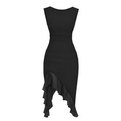 Shipping: Worldwide Express Shipping AvailableDelivery time: 7-15Days Fast ShippingReturns: Fast refund, 100% Money Back Guarantee. Sleeveless Stretch Asymmetrical Party Dress, Sleeveless Midi Dress With Ruffles For Party Season, Sleeveless Ruffled Midi Dress For Party Season, Sleeveless Asymmetrical Dress With Ruffles For Party, Elegant Fitted Irregular Midi Dress, Sleeveless Ruched Asymmetrical Dress For Party, Ruched Asymmetrical Sleeveless Party Dress, Sleeveless Ruched Asymmetrical Party Dress, Black Sleeveless Dress With Asymmetrical Hem For Party