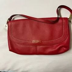 Coach | Bags | Coach Wristlet Red | Poshmark Red Coach Clutch As A Gift, Red Coach Clutch For Gift, Coach Red Clutch With Removable Pouch, Red Pouch Clutch With Adjustable Strap, Bags Coach, Leather Coach, Coach Wristlet, Coach Purse, Coach Purses