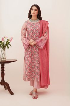 Zellbury Shirt Shalwar Dupatta 0367 Wulc22e30367 Luxury Summer Collection 2024 Zellbury Summer Collection 2024, Transitional Pink Cotton Silk Set, Festive Pink Set With Set-in Sleeves, Red Printed Lawn Suit For Wedding, Cotton Printed Pink Salwar Kameez, Pink Cotton Salwar Kameez Printed, Pink Cotton Printed Salwar Kameez, Transitional Pink Kurta With Printed Motifs, Pink Printed Dupatta For Eid