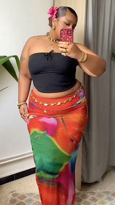 @natindiaaa Plus Size Baddie Outfits, Summer 25, Look Plus Size, Ootd Ideas, Looks Street Style, Curvy Girl Outfits, Maxi Skirts, Cute Simple Outfits