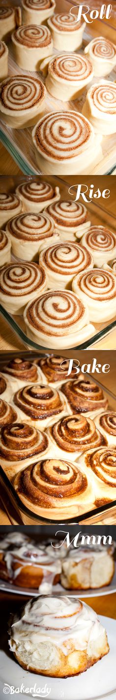 several different types of pastries on display