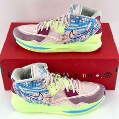 These Nike Kyrie Infinities Are Brand New In Their Original Box! They Have Never Been Worn And Are In Perfect Condition! We Guarantee They Are 100% New And 100% Authentic Or Your Money Back! It Will Be Shipped Out The Same Day It Is Ordered! Contact Me If You Have Any Questions Or Concerns And I Will Be Happy To Answer! Pink Custom Sneakers For Light Sports, Pink High-top Basketball Shoes With Rubber Sole, Pink Custom Sneakers With Boost Midsole For Light Sports, Nike Low-top Sneakers With Removable Insole, Pink High-top Running Sneakers With Rubber Sole, Pink Lace-up Basketball Shoes With Branded Insole, Nike Custom Pink Sneakers For Light Sports, Sporty Pink Basketball Shoes With Translucent Outsole, Nike Pink Basketball Shoes With Translucent Outsole