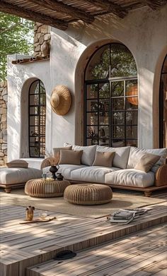 Spanish Lounge Ideas, Tulum Outdoor Furniture, Mexican Style House, Hacienda Furniture, Living Room Hacks, Spanish Furniture, Garden Lounge, Tuscan House, Spanish Style Home