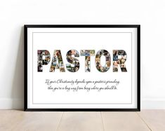 the word pastor is surrounded by photos and words