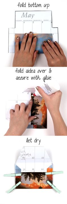 the instructions for how to make an origami photo frame with your own hands