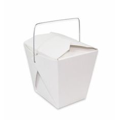 a white box with a handle on it