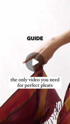 Tia Bhuva, Pleats Techniques, Only Video, Pleated Saree, Perfect 10, February 19, Cotton Saree, The Way