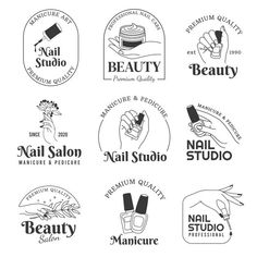 logos for nail salons and manicure products