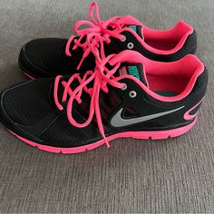 New Womens Nike Lunar Forever 2 Sneakers Size 10.5 Black/Pink/Silver Swoosh No Box Please See Photos For Details Black And Pink Nike Shoes, Pink Nike Shoes, Nike Lunar, Pink Nikes, Womens Nike, Nike Womens, New Nike, Sneakers Black, Black Nikes