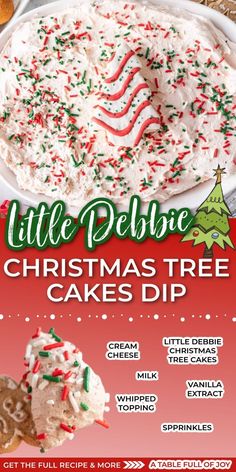 a flyer for a christmas tree cake dip