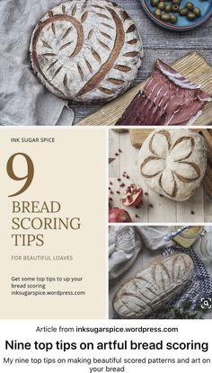 the cover of 9 bread scoring tips for beautiful loves