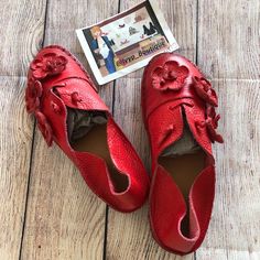 Please Review The Description And Photos! Brand New. Didn’t Come With A Shoe Box, But Will Ship In A Shoe Box Size: 24.5 Color: Red Color May Be Slightly Different Due To Lighting Pm Takes 20% Commission All Sales Are Final Smoke & Pet Free Home No Trades/Holds Flat Color, Shoe Box, Lady In Red, Flat Shoes Women, Red Color, Loafer Flats, Loafers, Dots, Women Shoes