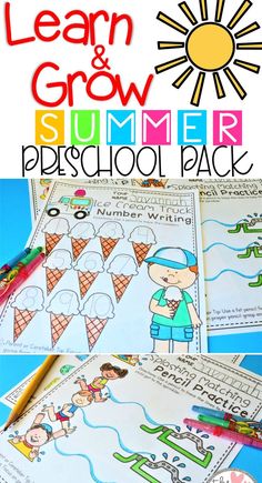 the summer preschool pack includes activities to learn and grow