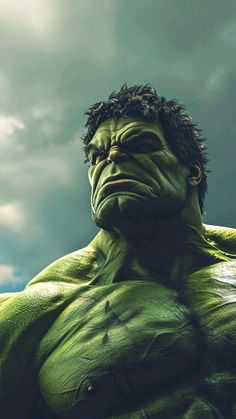 the incredible hulk from avengers is shown in this composite image, which appears to be looking like