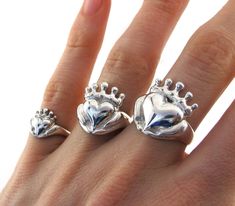 Handmade Claddagh Ring, Celebrity Jewelry, Chunky Claddagh, Unique Claddagh, Irish Jewelry, Celtic Promise Ring, Gifts for Her 115 177 187 Irish Promise Rings, Music Note Ring, Celtic Claddagh Ring, Claddagh Necklace, Hand Carved Ring, Silver Claddagh Ring, Jewelry Chunky, Claddagh Ring, Celebrity Jewelry