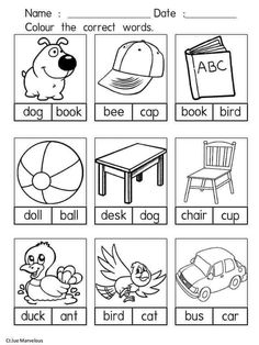 printable worksheet for beginning and ending the words in english with pictures on them