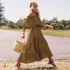 Maxi boho solid sexy off the shoulder lantern sleeve long dress with Free shipping | Uniqistic.com Bohemian Solid Color Maxi Dress, Bohemian Maxi Dress In Solid Color, Bohemian Solid Color Maxi Dress For Vacation, Bohemian Solid Color Midi Dress, Bohemian Summer Maxi Dress With Lantern Sleeves, Summer Flowy Maxi Dress With Lantern Sleeves, Summer Flowy Lantern Sleeve Midi Dress, Spring Solid Color Off-shoulder Maxi Dress, Casual Lantern Sleeve Maxi Dress For Summer