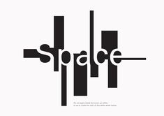 an abstract black and white logo with the word space in it's middle corner