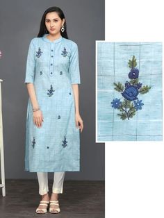 Kurti Designs Pattern, Ikkat Kurtis, Trendy Kurtis, Summer Kurti, Tassels Designs, Simple Kurta, Embroidery Kurti, Creative Napkins