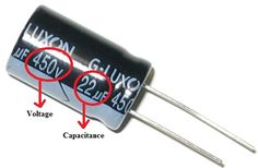 the capacitors are labeled in red