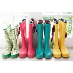 Artist-quality canvas. Patented warp-resistant construction with solid matboard backing. UV & fade-resistant archival inks. Easy to hang; hardware included. Handcrafted in the USA. Ebern Designs Size: 8" H x 12" W | Ebern Designs Colorful Rain Boots in a Line - Wrapped Canvas Photograph 8.0 H x 12.0 W x 1.25 D in blue / green / pink / yellowCanvas | 8" H x 12" W | Wayfair Green Rain Boots With Round Toe For Spring, Gardening Shoes, Garden Boots, Rainy Day Activities, Rainy Season, April Showers, Hunter Boots, Rainy Day, Ebern Designs