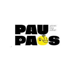 the words paul paas written in black and yellow on a white background with a smiley face