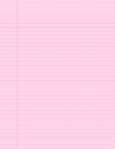 a pink lined paper with lines on it