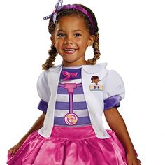 Polyester Fun, Colorful, Inventive Designs To Put You In The World Of Role Play Whether It's Halloween, Birthday Parties, Or Even A Fun-Filled Night, Activewearhub Is Good For Everything! Tutu Dress With Attached Doctor Coat And A Tee Shirt With A Printed Stethoscope Headband With Bow Shoes Not Included Doc Mcstuffins Costume, Disney Costumes For Kids, Disney Doc Mcstuffins, Doc Mcstuffins Birthday Party, Doctor Coat, Doc Mcstuffin, Doc Mcstuffins Party, Doc Mcstuffins Birthday, Theater Costumes