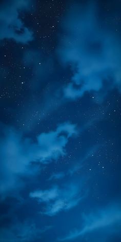 the night sky is full of stars and clouds