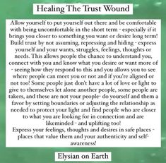 an image of a green background with the words,'healing the trust wound '