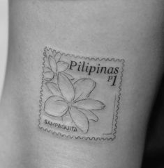 a stamp with a flower on it and the words pilipinas p1