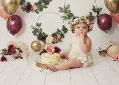 Baby Girl Cake Smash, Girl Cake Smash, Baby Girl Cake, Plymouth Devon, Cake Smash Outfit Girl, Boho Cake