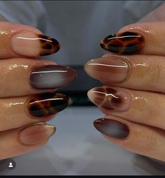 Fall Autumn Nails, Hottest Nail Trends, November Nails, Fall Nail Trends, Edgy Nails, Pretty Gel Nails, Autumn Nails