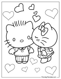 Hello Kitty And Spider Man Coloring Pages, Cute Coloring Pages Aesthetic Hello Kitty, Coloring Pages Hello Kitty And Friends, Hello Kitty And Spiderman Coloring Page, Hello Kitty Coloring Pages Valentines, Hello Kitty And Friends Coloring Pages Free Printable, Hello Kitty Valentines Day Drawing, Hello Kitty And Dear Daniel Coloring, Coloring Page Hello Kitty