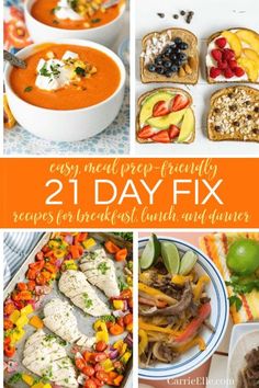 the 21 day fix meal plan includes soup, salads and fruit to make it easier for