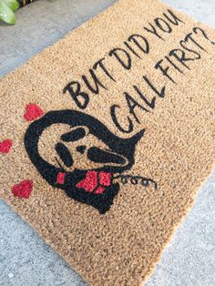 a buudd door mat with the words buudd your caller's on it