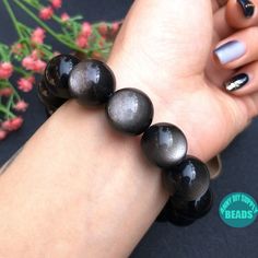 Kindly note:This is natural stone Beads,NO Add color,Pure natural Beads. Some beads may have flaws,But it is the nature of natural Gemstone beads,Natural Beauty. Like it,just buy it.Do not hesitate. Morer stone Beads: https://www.etsy.com/shop/Annieslittlethings?ref=l2-shopheader-name&section_id=21437258 ♨ Shipping: Dear,Customer,I usually ship the Item through E-pack (the updrade China Post) It will take 2-3 Weeks to US It will take 2-4 Weeks to other countries Obsidian Round Beads Crystal Bracelet As Gift, Obsidian Beaded Bracelets As Gift, Obsidian Round Beads Bracelet Gift, Obsidian Bracelets With Round Beads Gift, Obsidian Gemstone Beads Crystal Bracelet, Obsidian Bracelet With Round Beads For Gift, Silver Obsidian, Grade 8, Bracelet Gemstone