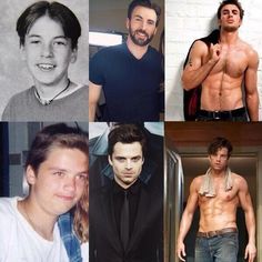 six different pictures of men with no shirts on