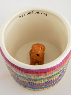 Peek-A-Boo Coffee Mug - Border Print Dog-view 1 Dog Peeking, Boo The Dog, Drink Up, Border Print, Natural Life, Peek A Boo, Cute Mugs, Pottery Painting, Daughter Gifts