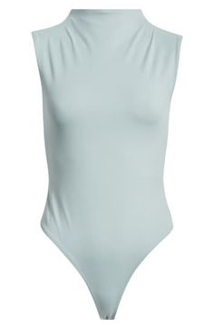 A funnel-necked bodysuit works as a solo player or as a key element in a sleek layered look. Funnel neck Sleeveless 75% nylon, 25% spandex Machine wash, tumble dry Imported Sleeveless Second-skin Nylon Bodysuit, Sleeveless Nylon Sleek Bodysuit, Sleek Sleeveless Nylon Bodysuit, Spring Sleeveless Nylon Bodysuit, High Neck Nylon Bodysuit In Solid Color, High Neck Nylon Bodysuit, Sleek Sleeveless Bodysuit For Spring, Solid High Neck Bodysuit For Summer, Solid High-neck Bodysuit For Summer