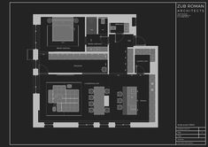 the floor plan for an apartment with two separate rooms and one living room on each side