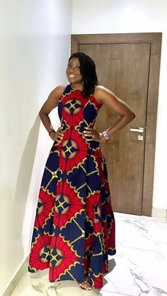 Aanu African Print Maxi Dress Ghana Dresses, African Print Maxi Dress, Afrocentric Fashion, African Fabric Dress, African Print Clothing, Dressy Casual Outfits, Design Dresses, African Print Dress, African Print Fashion Dresses