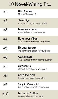 the top ten novel writing tips