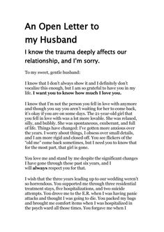 an open letter to my husband