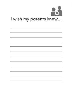 "I wish my parents/teacher/friends knew..." Simple prompts can evoke profound insight. This exercise encourages kids to express the things they wish the people in their lives knew.  Child Therapy Guide provides free printable PDF resources for teachers, school counselors, child therapists, and parents to support the healthy growth and development of children and adolescents. Check out our free conversation starters, writing prompts, and therapeutic activities! I Wish My Parents Knew, Play Therapy Activities For Children, Relationship Therapy Activities, Telehealth Therapy Activities For Kids, Family Counseling Activities, Starters Writing Prompts, Mindful Activities For Kids